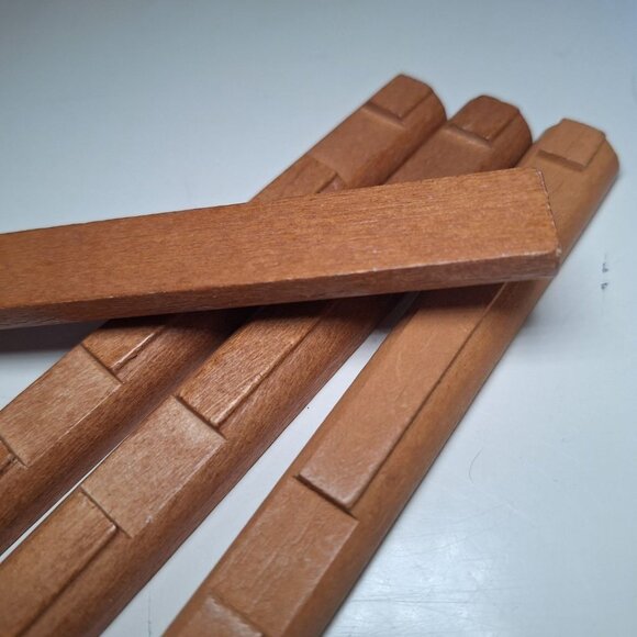 Lincoln Logs Flat Side Wood Triple Notch 8‎ Inch Long 4 Pieces Replacement Build - Picture 1 of 6